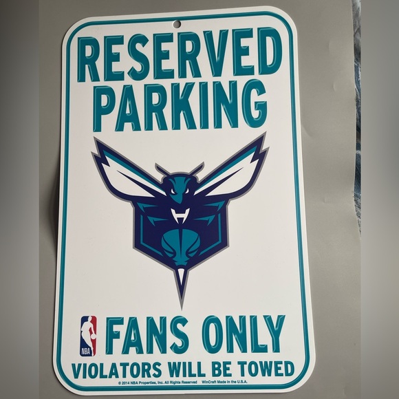 Wincraft Other - Charlotte Hornets Reserved Parking Sign